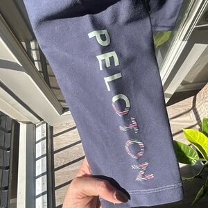 Peloton Blue/Grey Leggings with Multicolor Logo